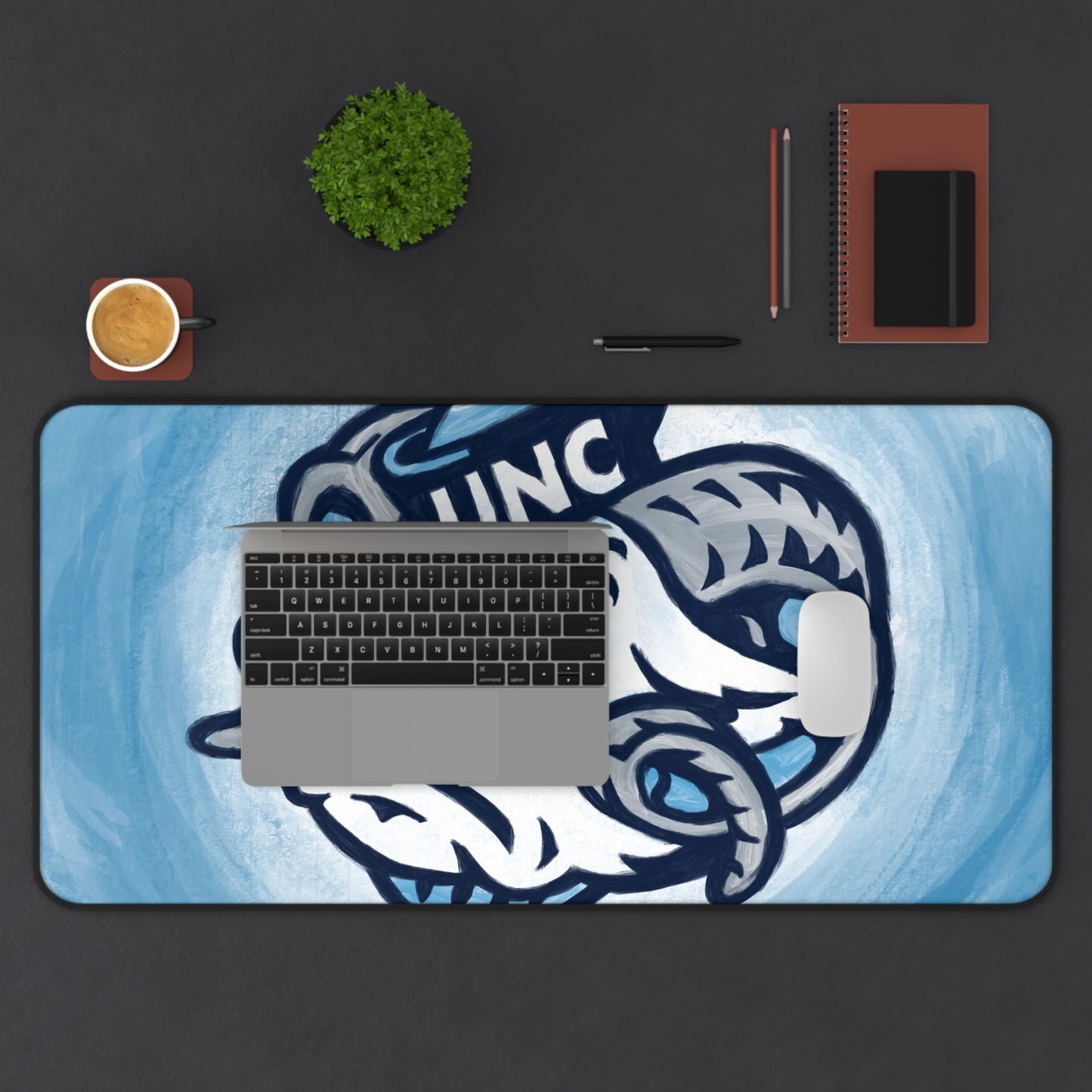 UNC digital painting Logo Desk Mat