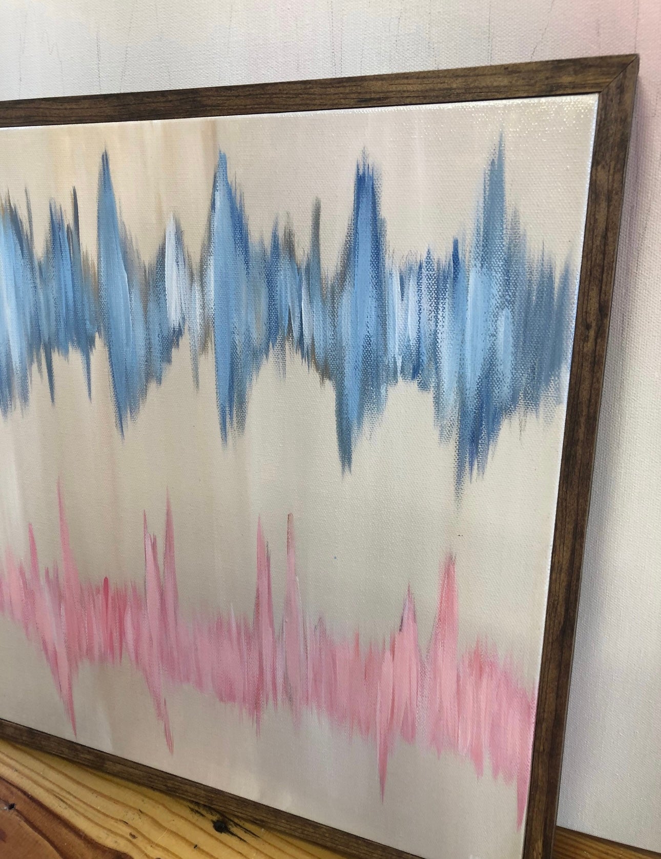 Custom Baby Heartbeat Painting, Nursery Wall Decor, Personalized Art, Baby Shower Gift, New Parent Gift