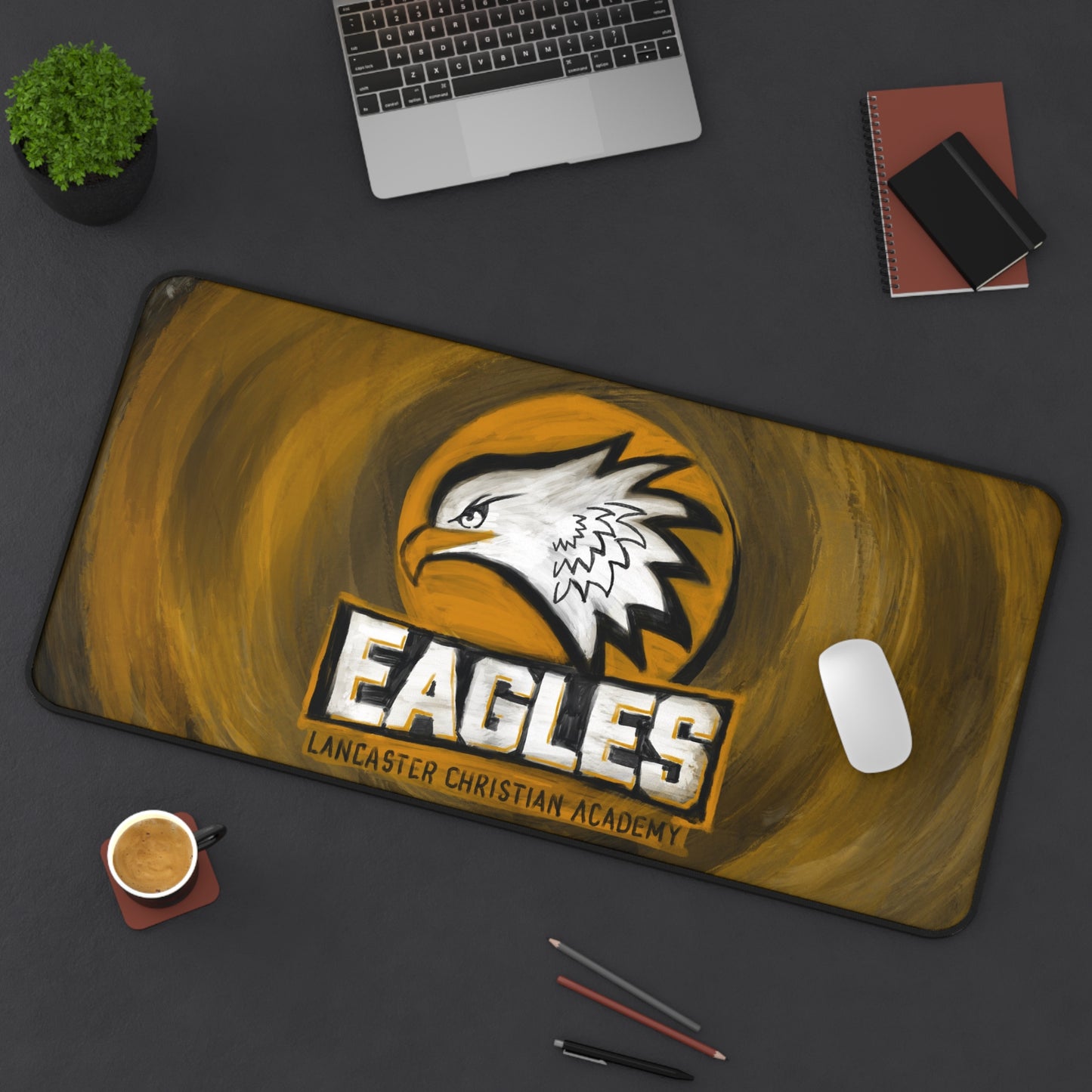 Lancaster Christian Academy digital painting  Logo Desk Mat