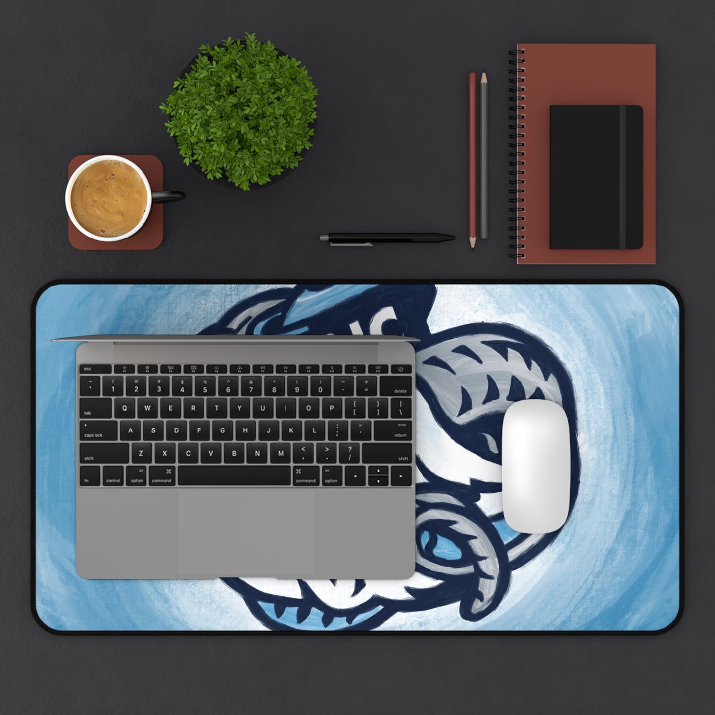UNC digital painting  Logo Desk Mat
