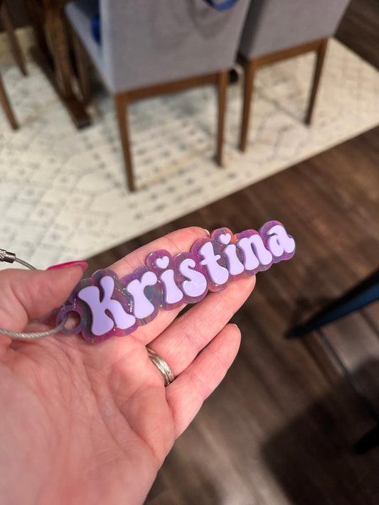 Custom Name Acrylic Keychain