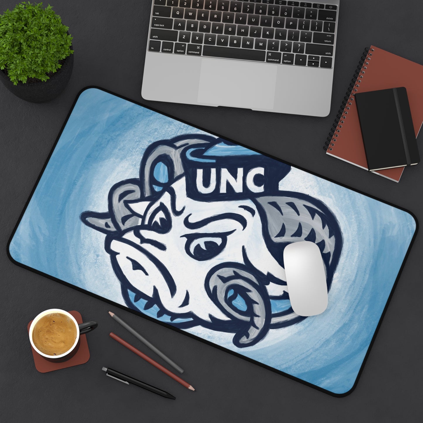 UNC digital painting  Logo Desk Mat