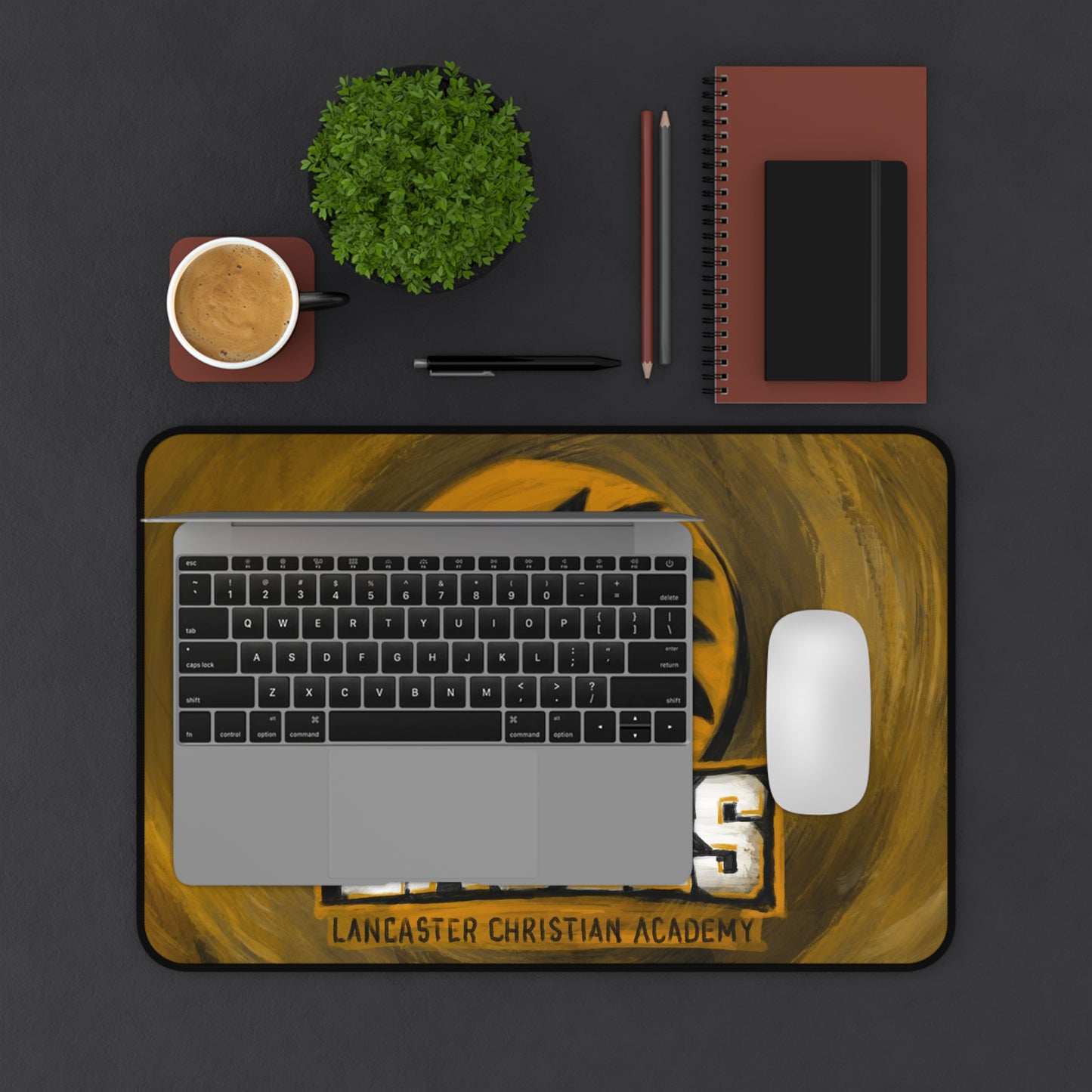 Lancaster Christian Academy digital painting  Logo Desk Mat