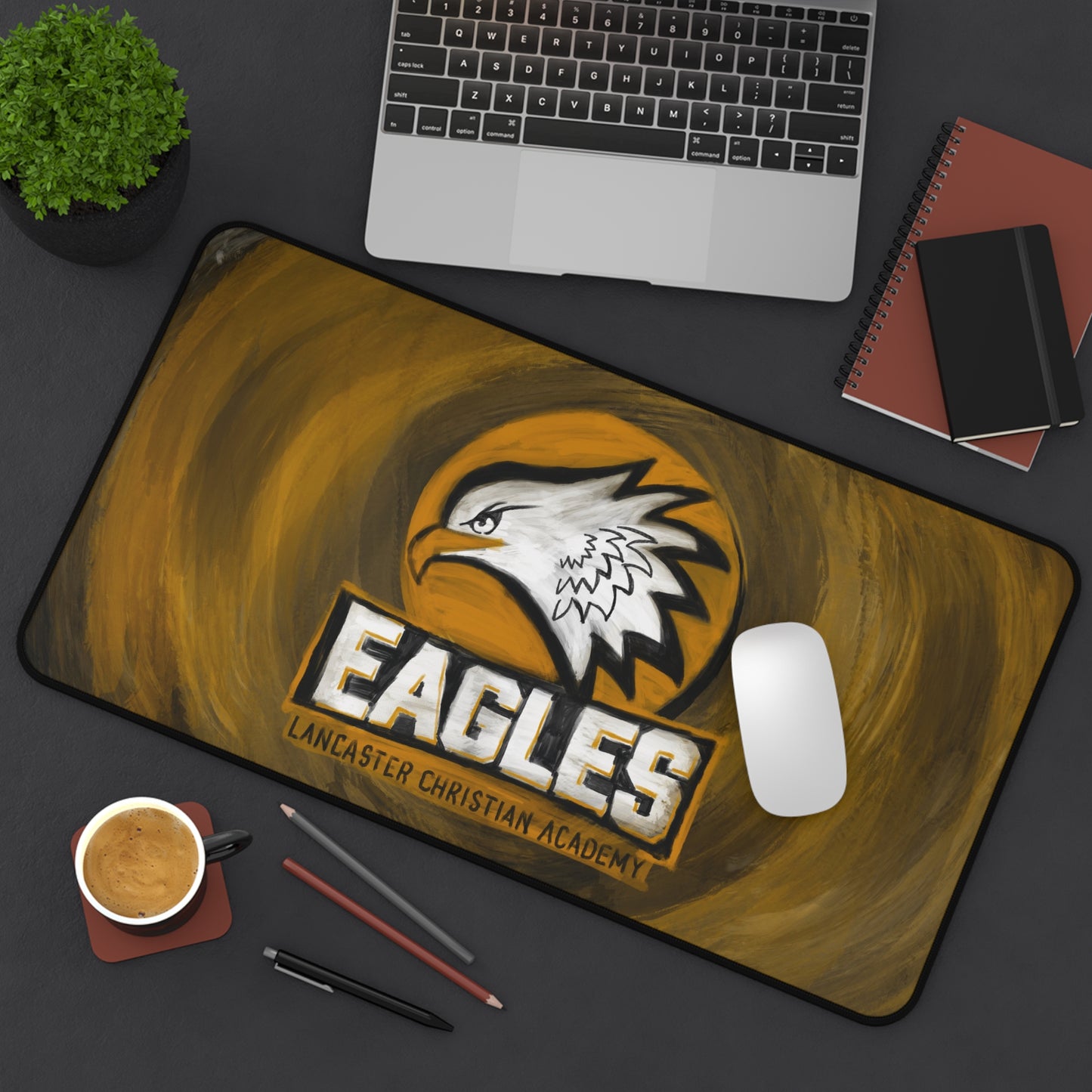 Lancaster Christian Academy digital painting  Logo Desk Mat