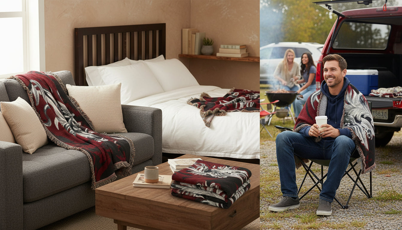 Gamecock Woven Blanket