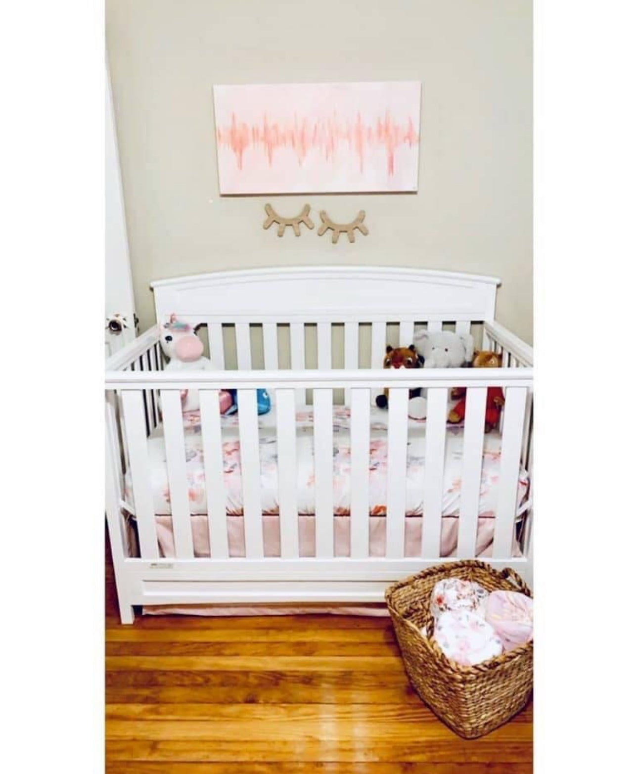 Custom Baby Heartbeat Painting, Nursery Wall Decor, Personalized Art, Baby Shower Gift, New Parent Gift