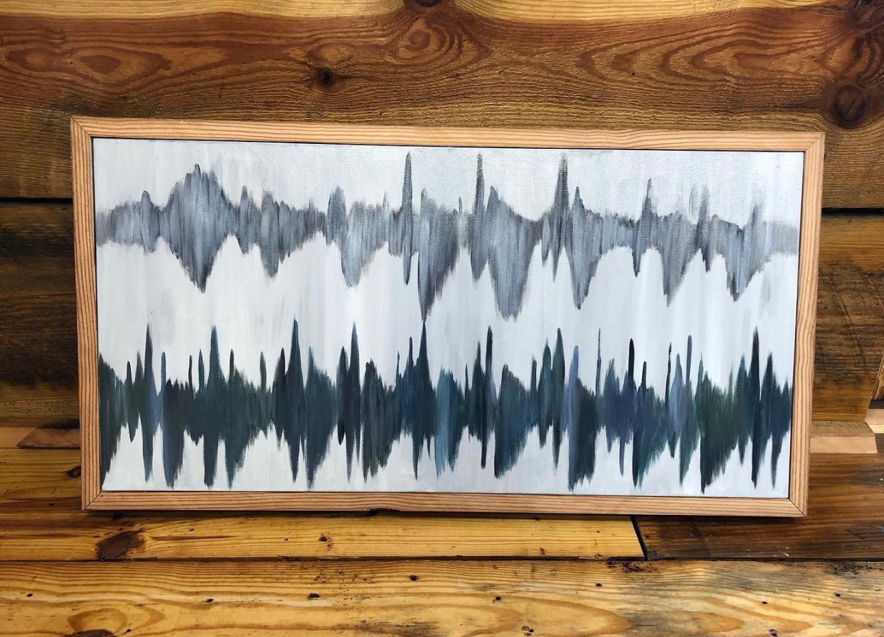 Custom Baby Heartbeat Painting, Nursery Wall Decor, Personalized Art, Baby Shower Gift, New Parent Gift