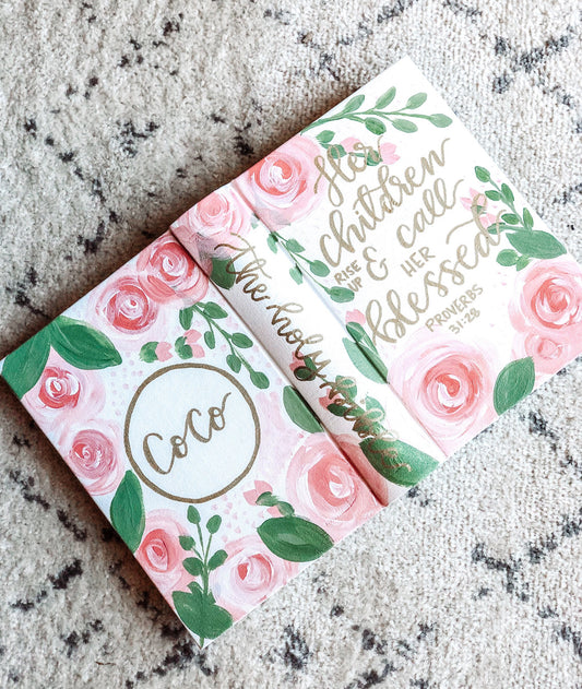 Mothers  Custom Painted Bible, Personalized Bible, Hand Painted Holy Book, Unique Religious Gift, Custom Bible Cover