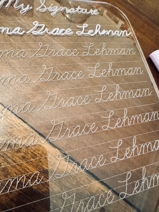 Custom Cursive Writing Board