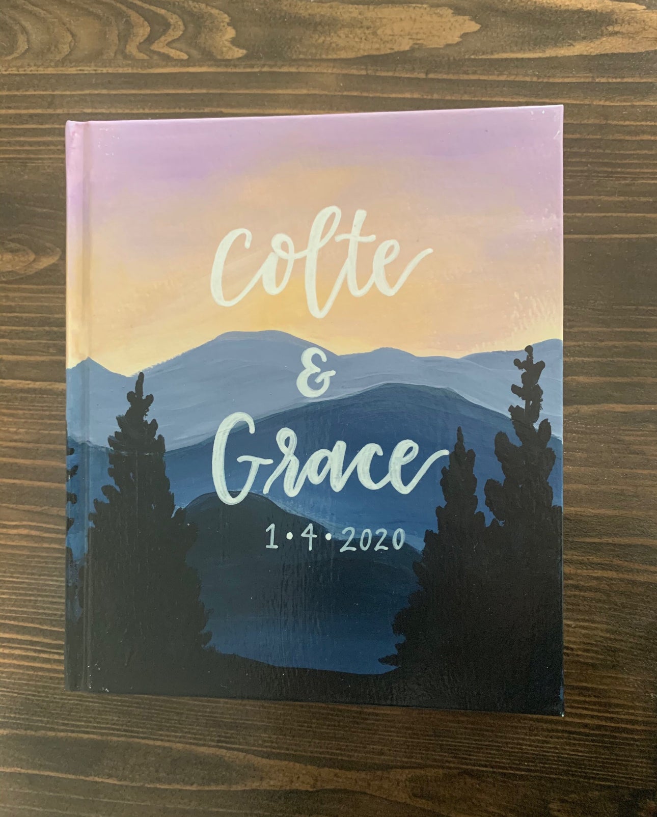 Mountain  Custom Painted Bible, Personalized Bible, Hand Painted Holy Book, Unique Religious Gift, Custom Bible Cover