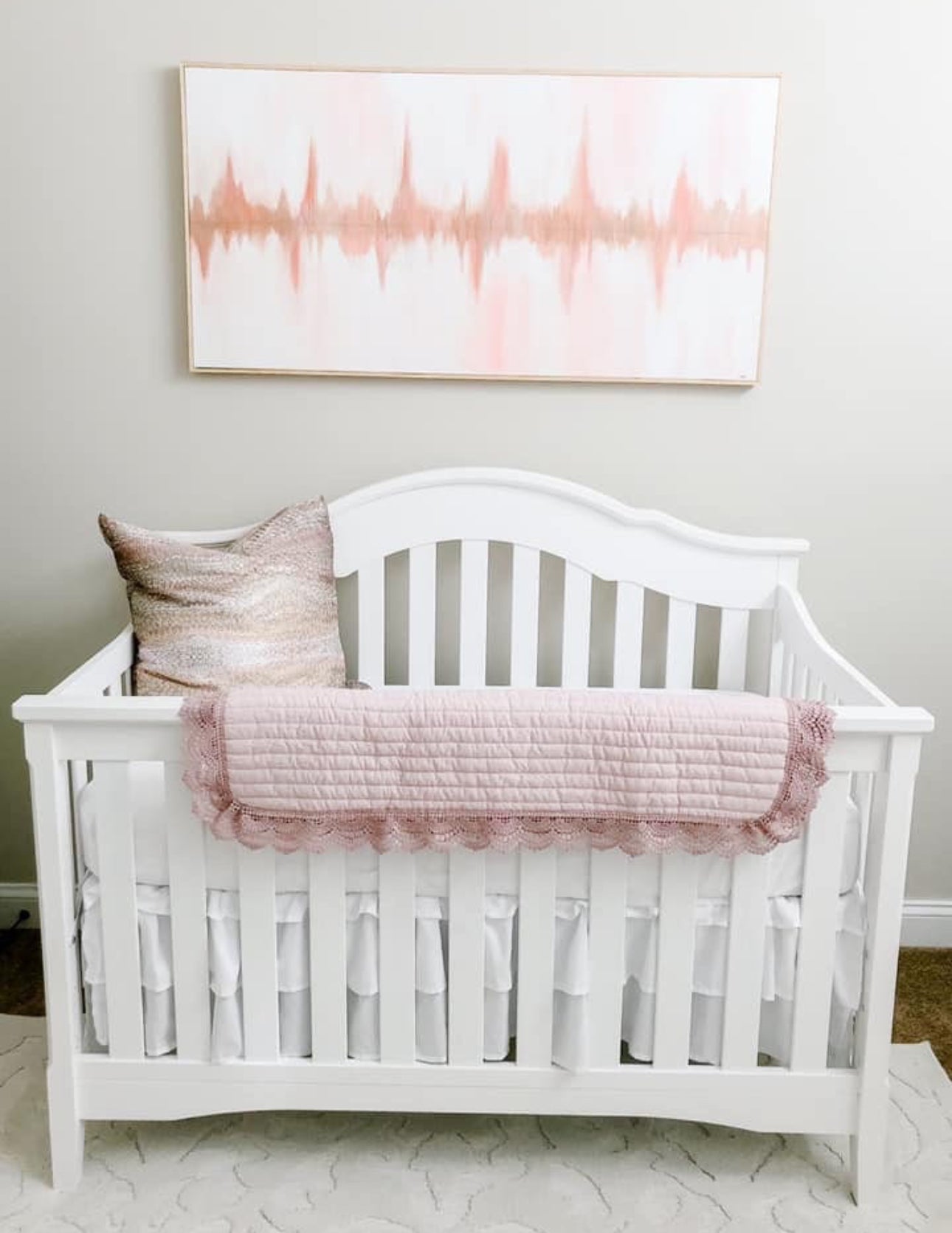 Custom Baby Heartbeat Painting, Nursery Wall Decor, Personalized Art, Baby Shower Gift, New Parent Gift