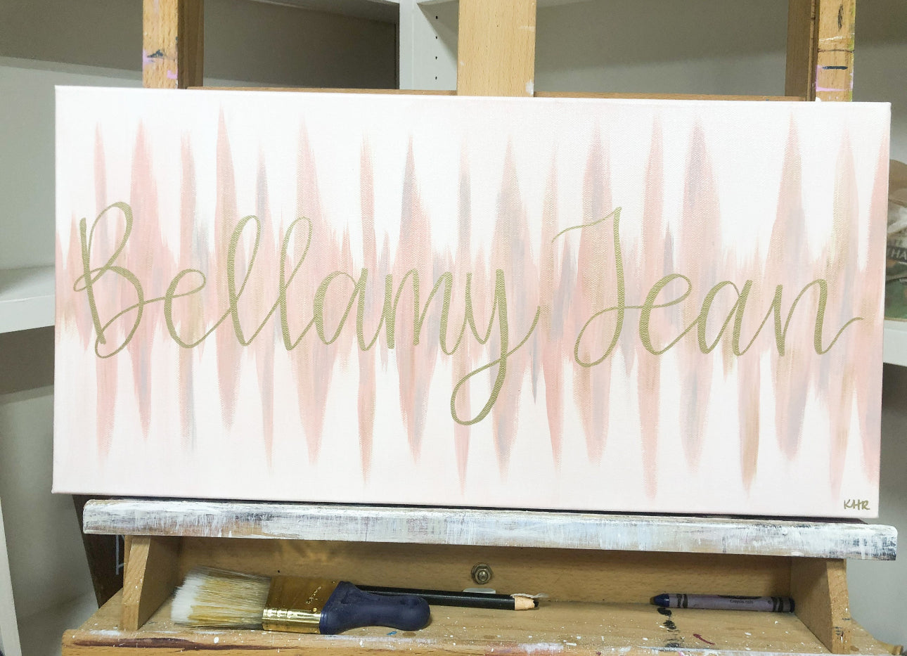 Custom Baby Heartbeat Painting, Nursery Wall Decor, Personalized Art, Baby Shower Gift, New Parent Gift