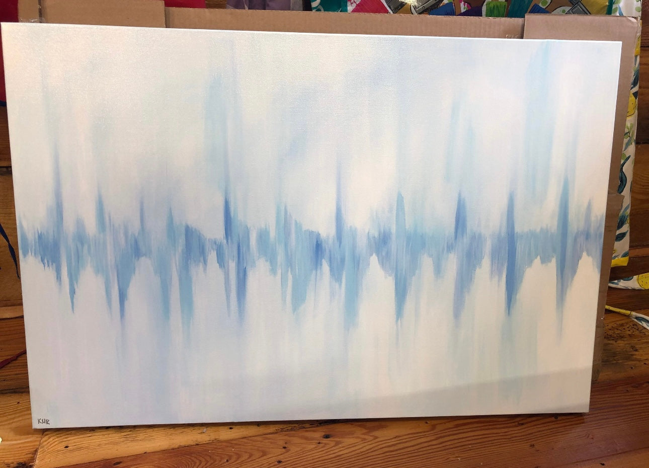 Custom Baby Heartbeat Painting, Nursery Wall Decor, Personalized Art, Baby Shower Gift, New Parent Gift