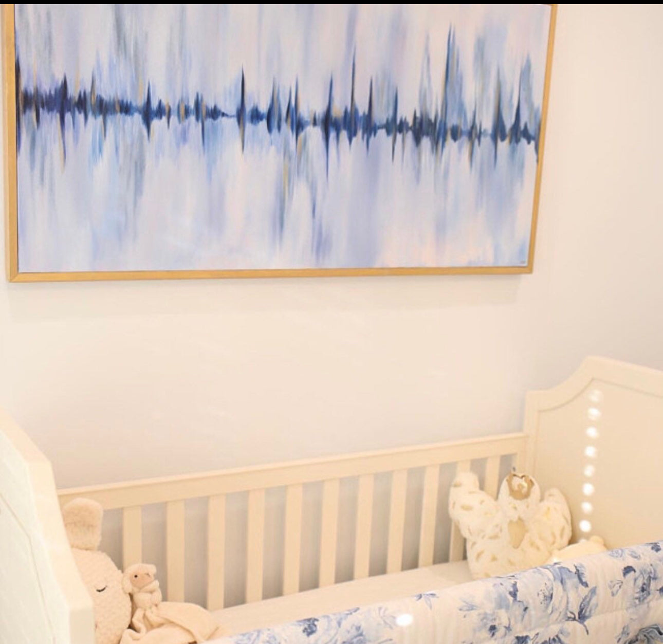 Custom Baby Heartbeat Painting, Nursery Wall Decor, Personalized Art, Baby Shower Gift, New Parent Gift