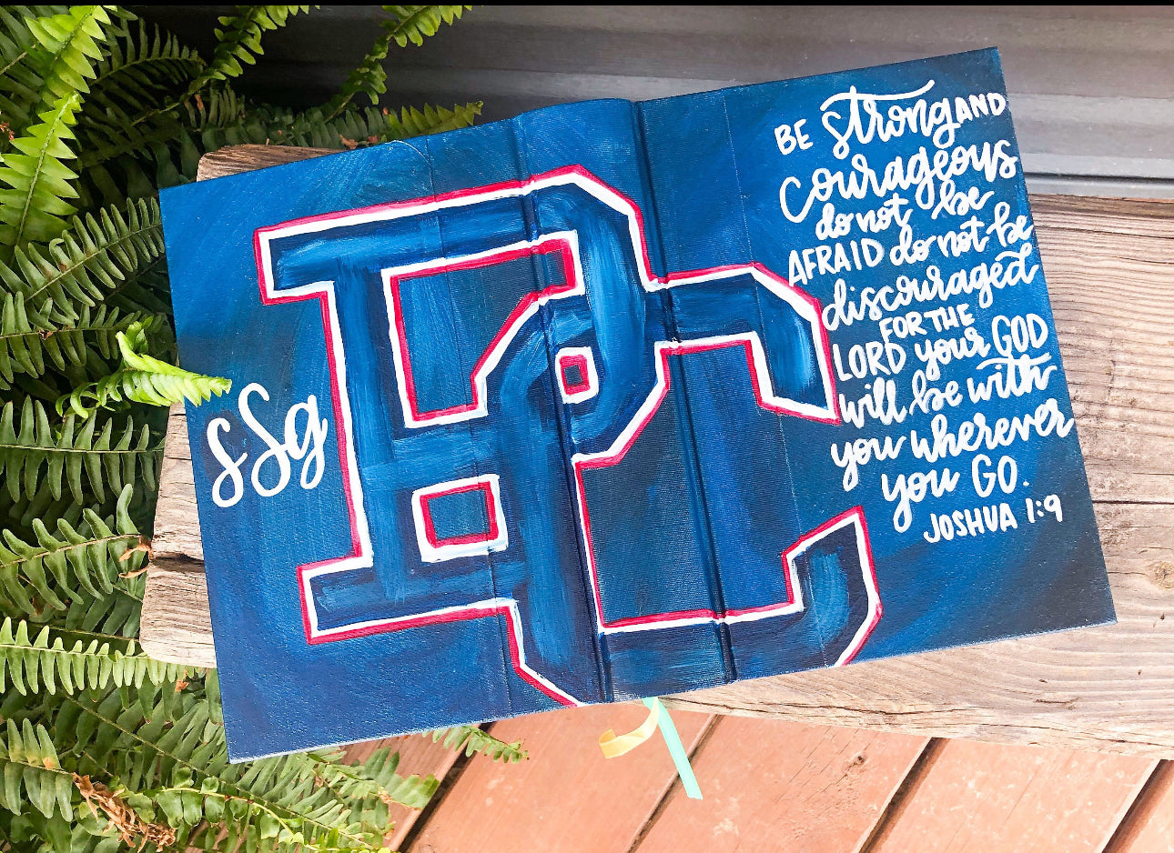 College  Custom Painted Bible, Personalized Bible, Hand Painted Holy Book, Unique Religious Gift, Custom Bible Cover