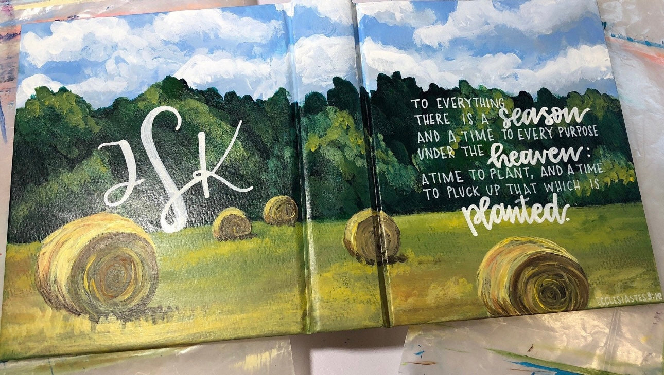 Farm life  Custom Painted Bible, Personalized Bible, Hand Painted Holy Book, Unique Religious Gift, Custom Bible Cover