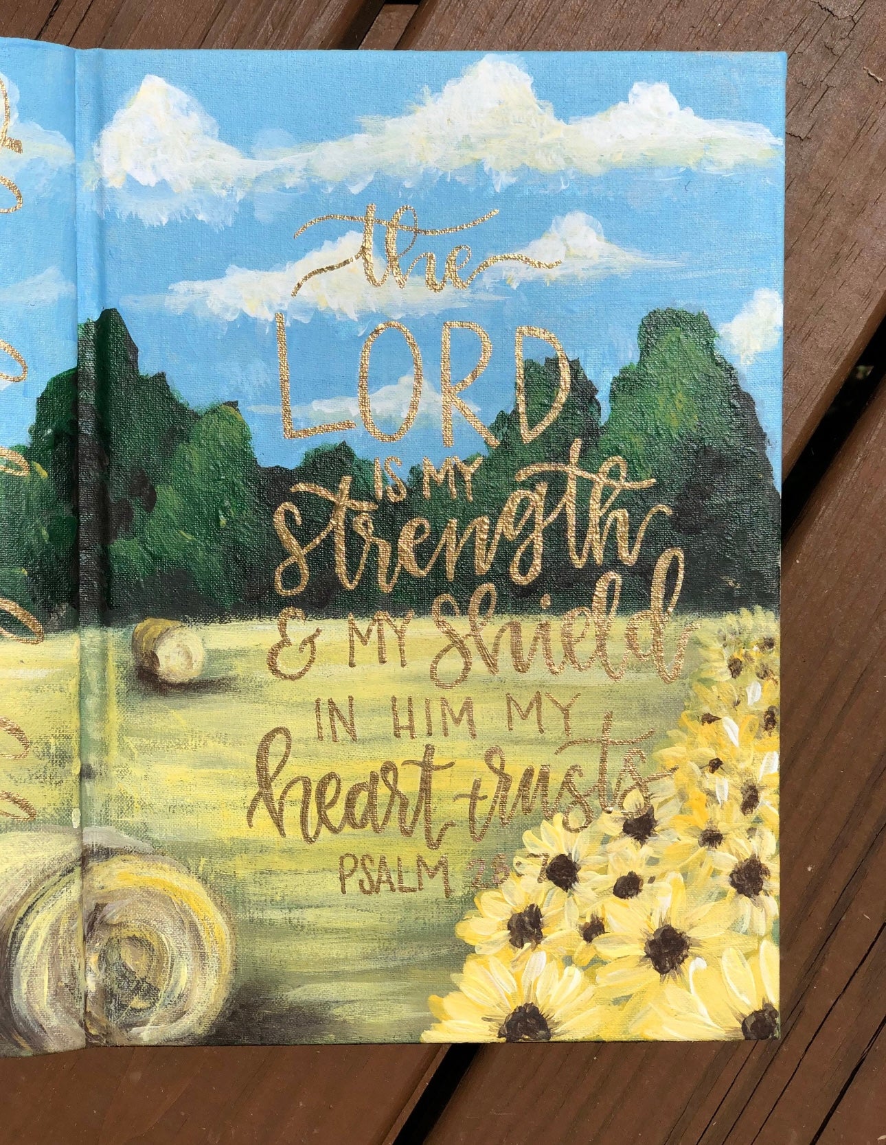 Farm life  Custom Painted Bible, Personalized Bible, Hand Painted Holy Book, Unique Religious Gift, Custom Bible Cover