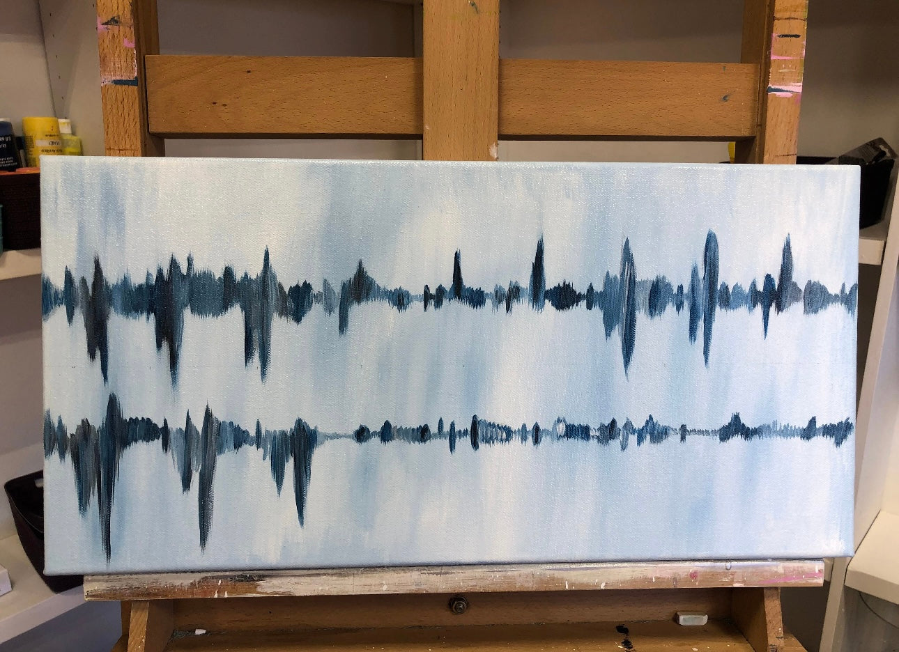 Custom Baby Heartbeat Painting, Nursery Wall Decor, Personalized Art, Baby Shower Gift, New Parent Gift