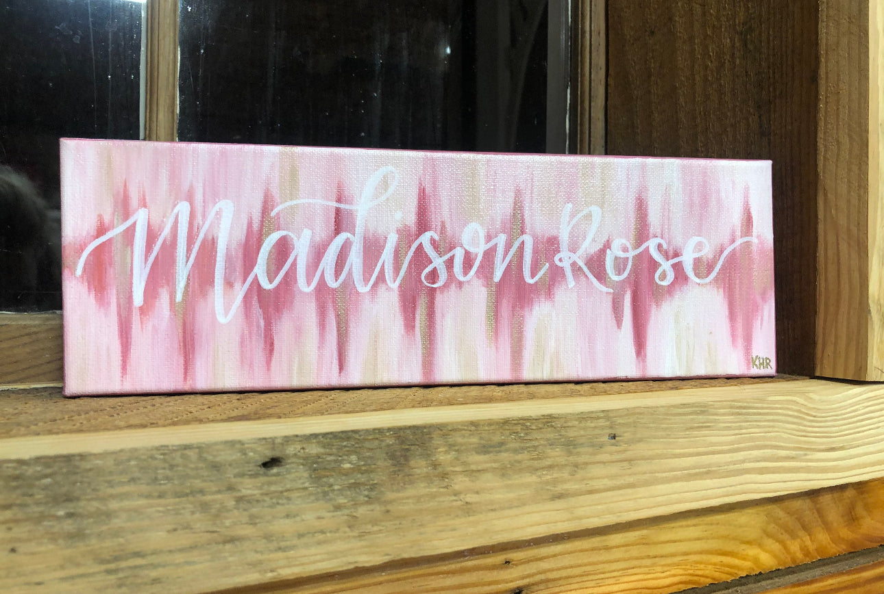 Custom Baby Heartbeat Painting, Nursery Wall Decor, Personalized Art, Baby Shower Gift, New Parent Gift