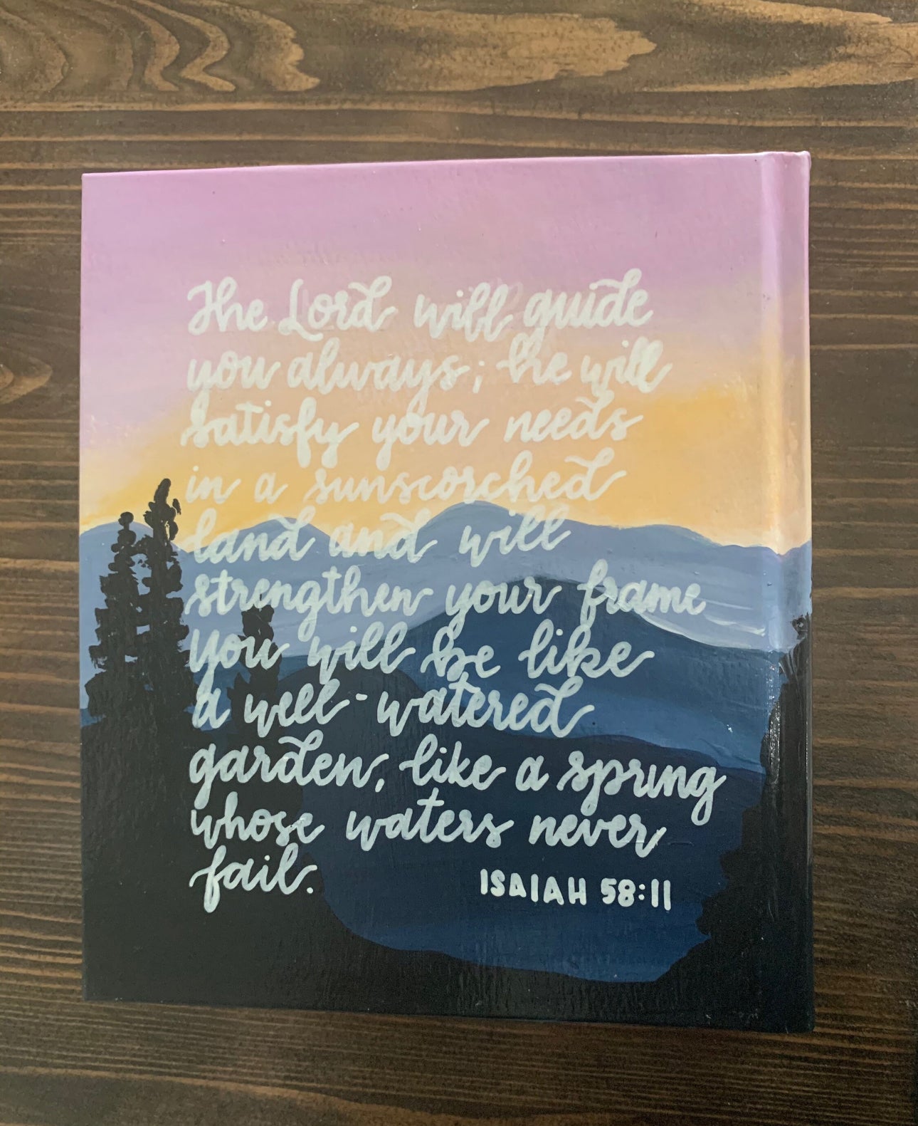 Mountain  Custom Painted Bible, Personalized Bible, Hand Painted Holy Book, Unique Religious Gift, Custom Bible Cover