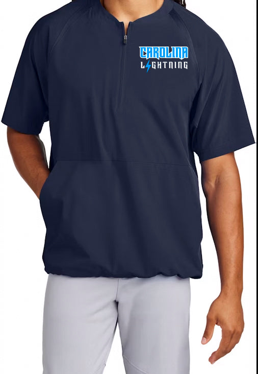 Navy Short Sleeve Cage Jacket